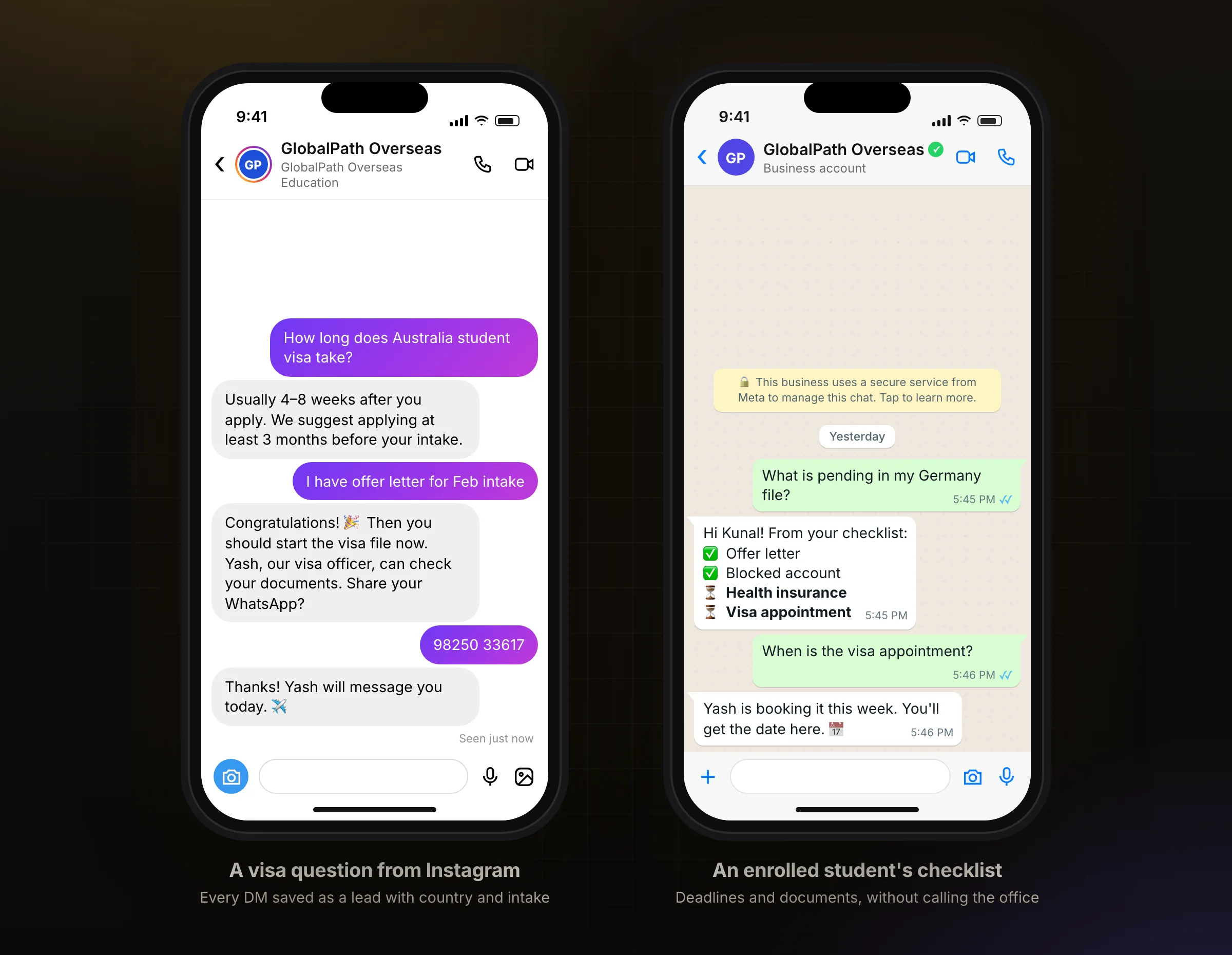 An Australia visa question on Instagram, and a student checking their Germany file